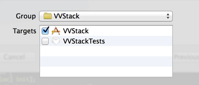 添加类的时候注意选择合适的target
